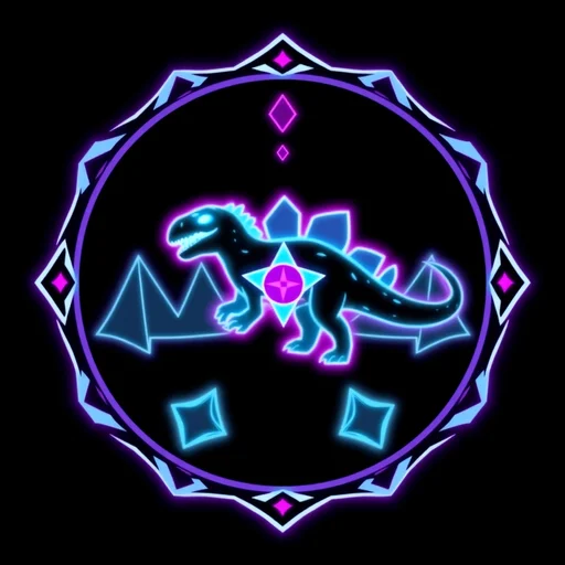 Black Chegosaurus alchemy symbol