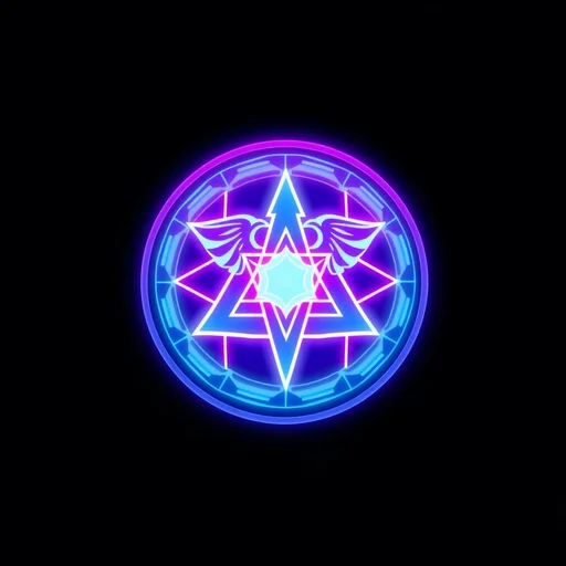 Blue Cupid alchemy symbol