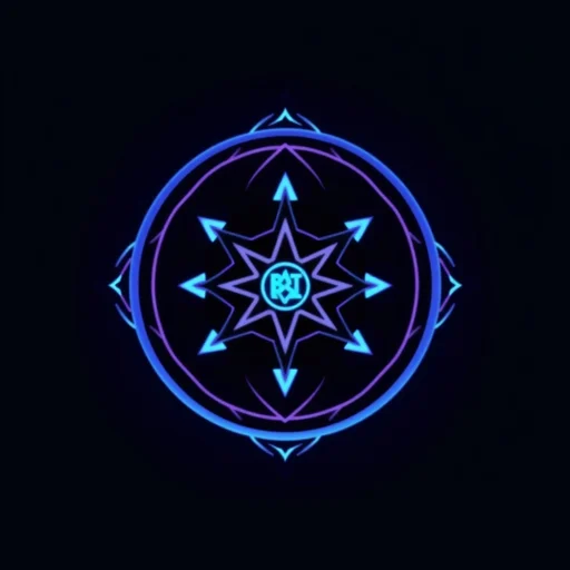 Blue Santa alchemy symbol