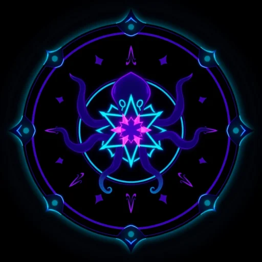 Cosmic Kraken alchemy symbol