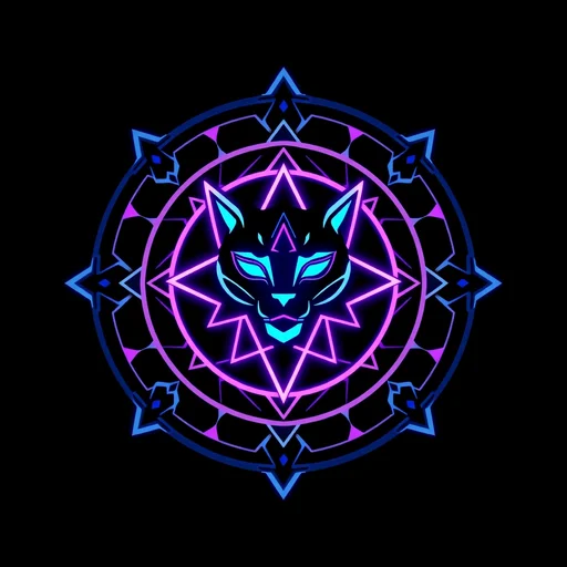 Cybernetic Feline alchemy symbol