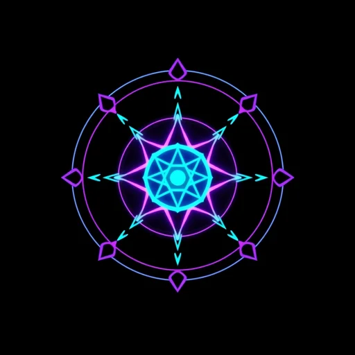 Cyberpunk alchemy symbol