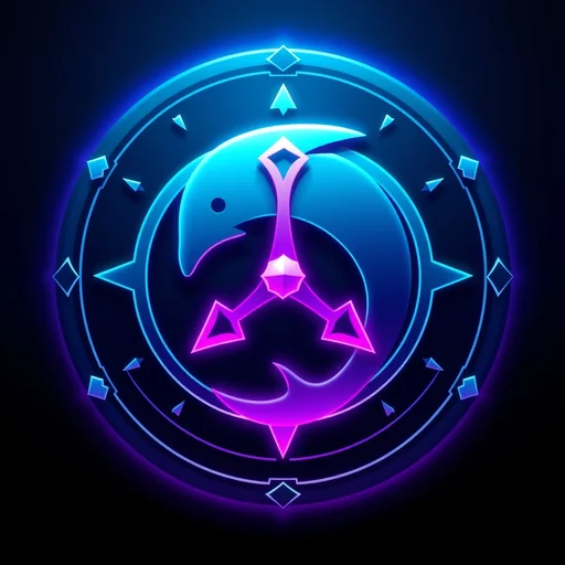 Dolphin alchemy symbol
