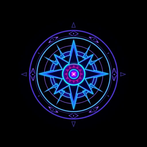 Magnetic Rainbow Compass alchemy symbol