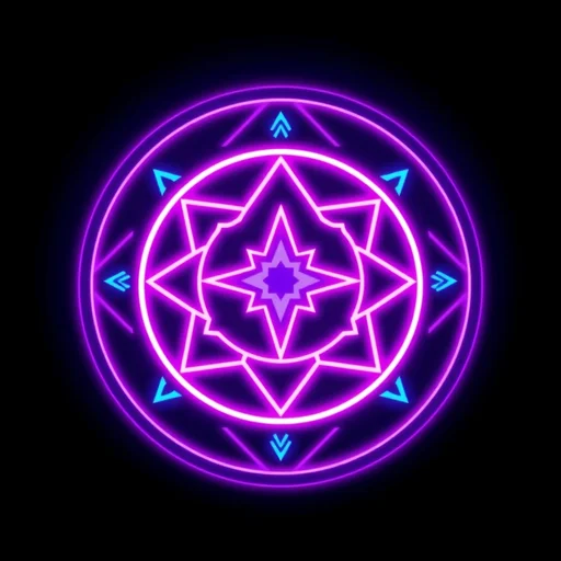 Neon Light alchemy symbol