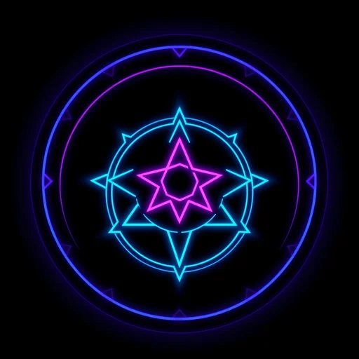 Neon alchemy symbol