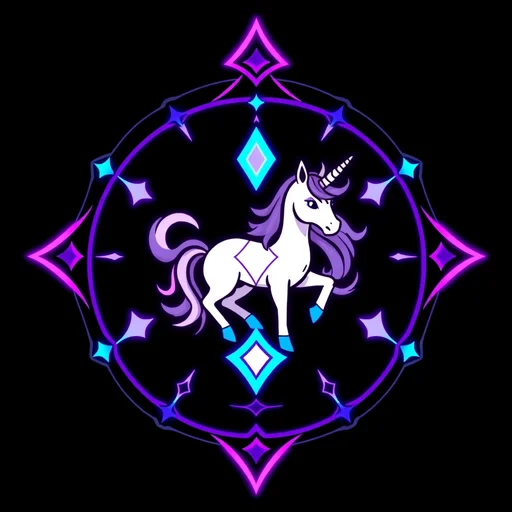 Unicorn Mascot alchemy symbol